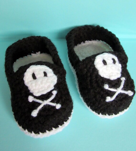 Crochet Pirate Baby Booties, Baby Halloween Costume Shoes