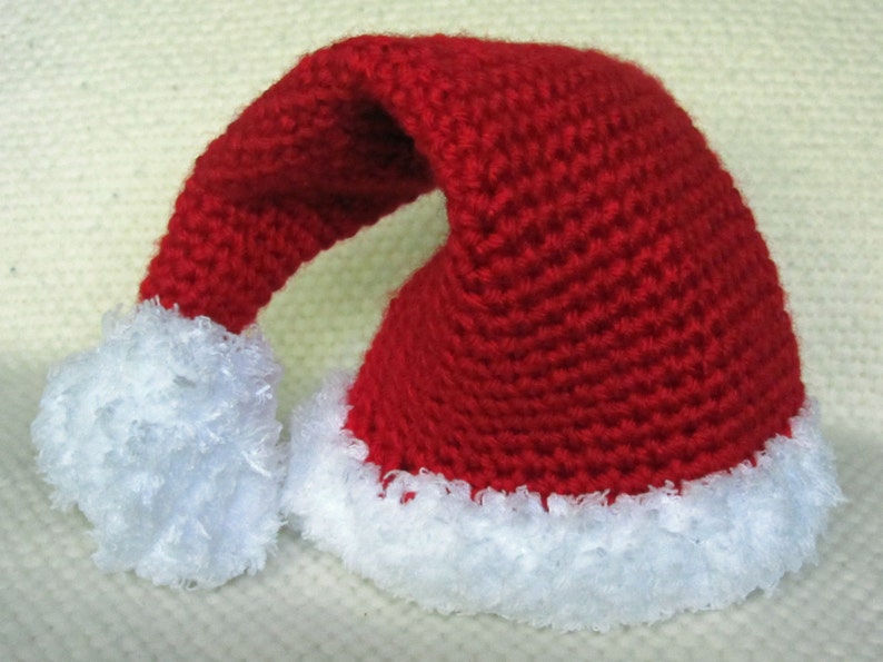 Crochet Santa Hat and Diaper Cover, baby santa outfit, baby santa hat, baby's first Christmas outfit, baby Christmas hat, Christmas in July image 4