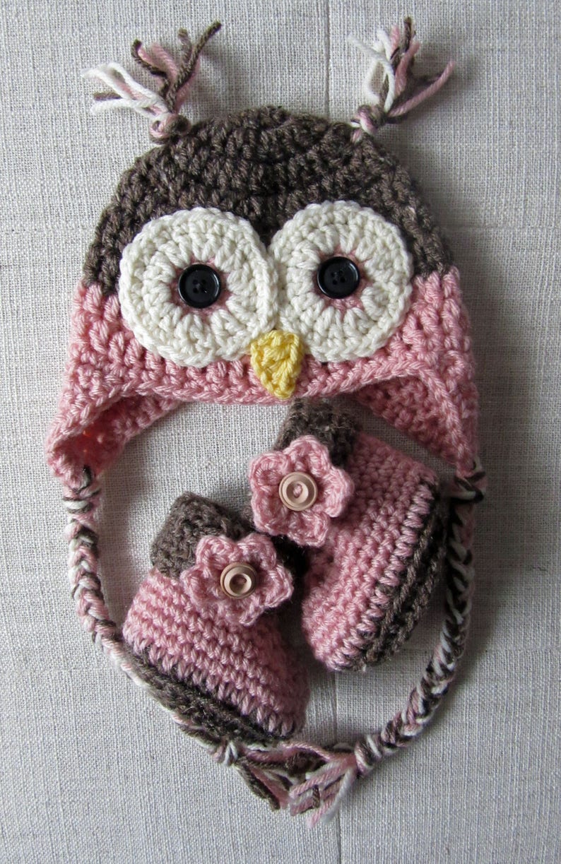 Crochet Owl Hat, winter hat, crochet hat for kids, owl baby shower, stocking stuffers for girls, for toddlers, for baby, for kids, for teens image 10