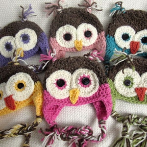 Crochet Baby Owl Hat, newborn hat, owl baby shower, crochet baby hat, crocheted baby hats for girls, baby hats boy, baby gift image 4