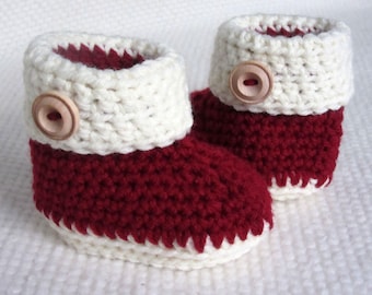 Crochet Baby Booties, baby Valentine gift, valentine baby, baby booties, crochet baby shoes, baby gift, baby shoes girl, baby shower gift