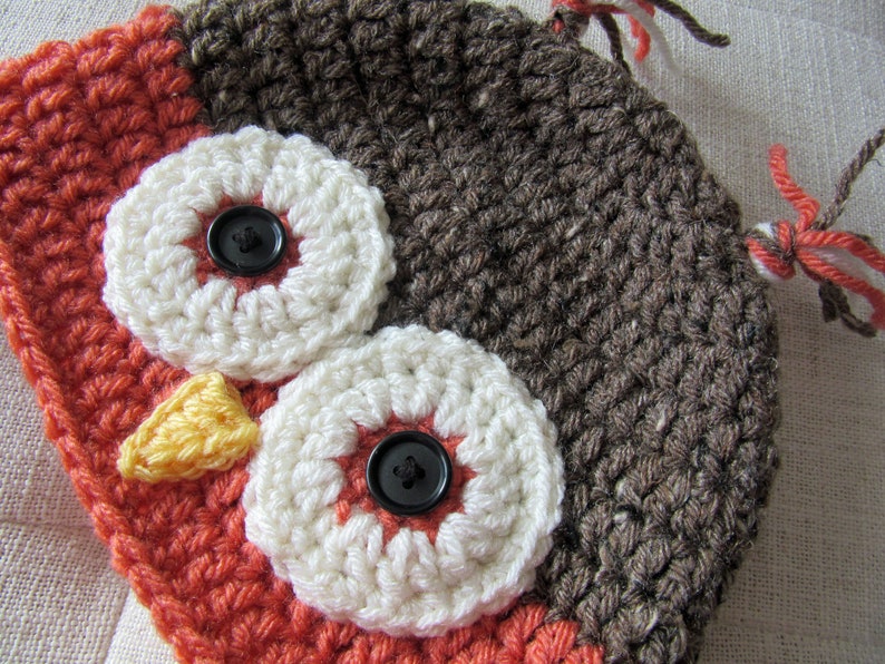 Crochet Owl Hat, winter hat, crochet hat for kids, owl baby shower, stocking stuffers for girls, for toddlers, for baby, for kids, for teens immagine 8