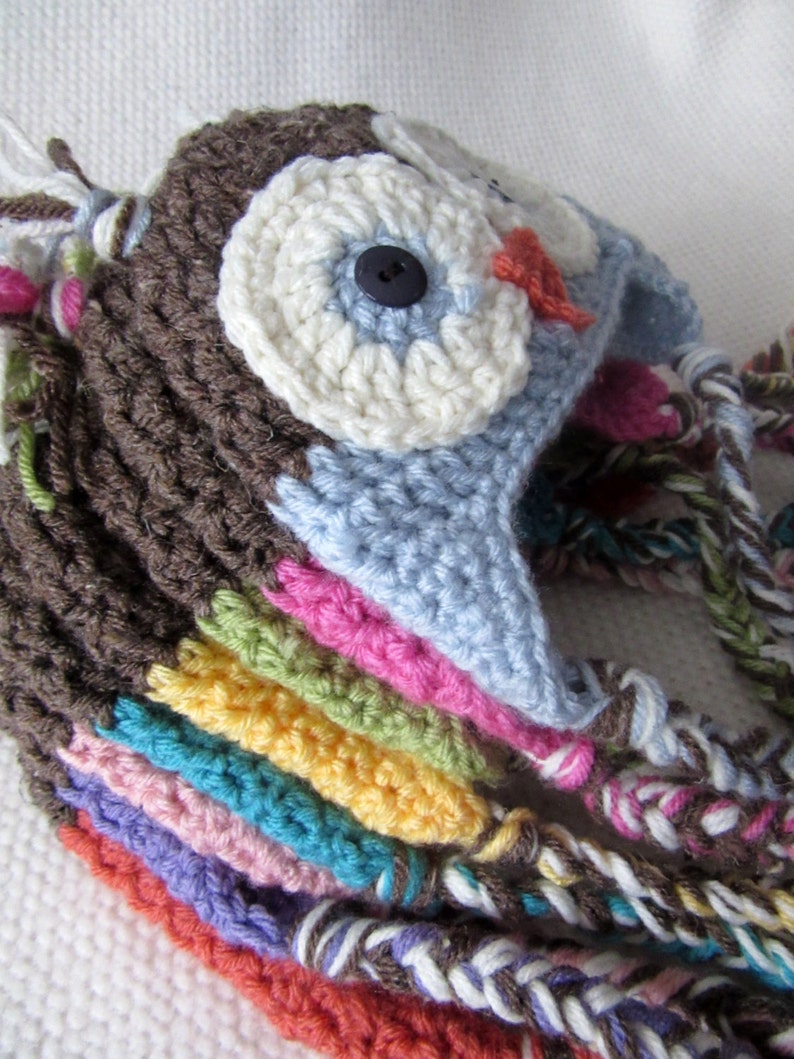 Crochet Baby Owl Hat, newborn hat, owl baby shower, crochet baby hat, crocheted baby hats for girls, baby hats boy, baby gift image 5