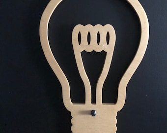 Whimsical Lightbulb Lamp, LED w/ dimmer, wall sconce silhouette