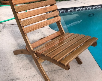 Solid Wood Nesting Camp Chair, Outdoor Patio Seating