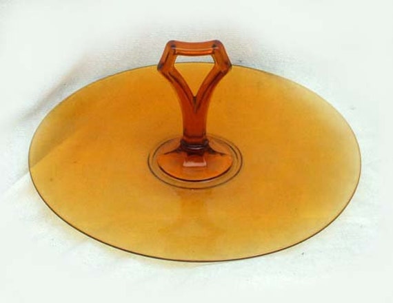 glass serving tray with handles