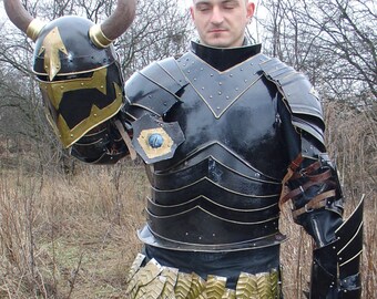 Armadura de placas negras (larp y cosplay)