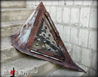Pyramid head cosplay helmet and sword costume realistic finish