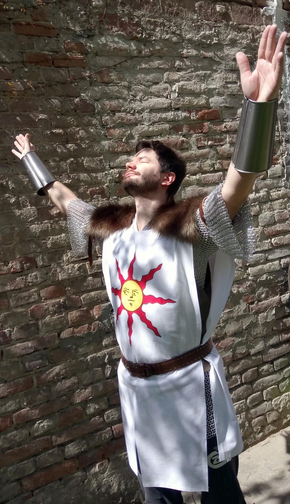 Solaire of Astora CostumeWarrior of Sunlight Dark Souls 3 Cosplay Tabard Shield