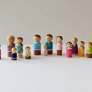 Pick &#39;n&#39; Mix Peg Doll family * Montessori