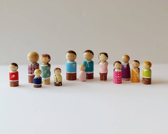 Pick &#39;n&#39; Mix Peg Doll family * Montessori