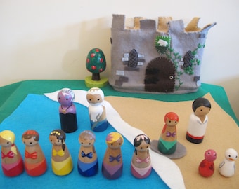 The Little Mermaid Peg Doll set