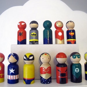 Superhero peg doll - any hero, choice of sets * Montessori