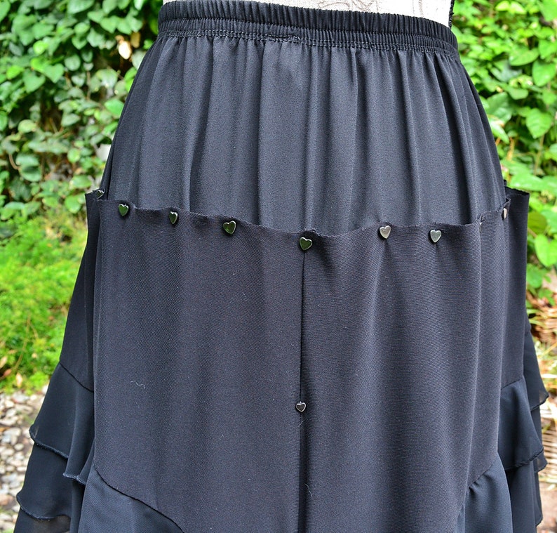 Forever 21 Black Lace Upcycled Festival Wedding Fun Party Etsy