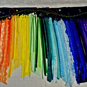Rainbow Ribbon Wrap Garden Belt, Fun, Event, Festival, Rainbow Pride