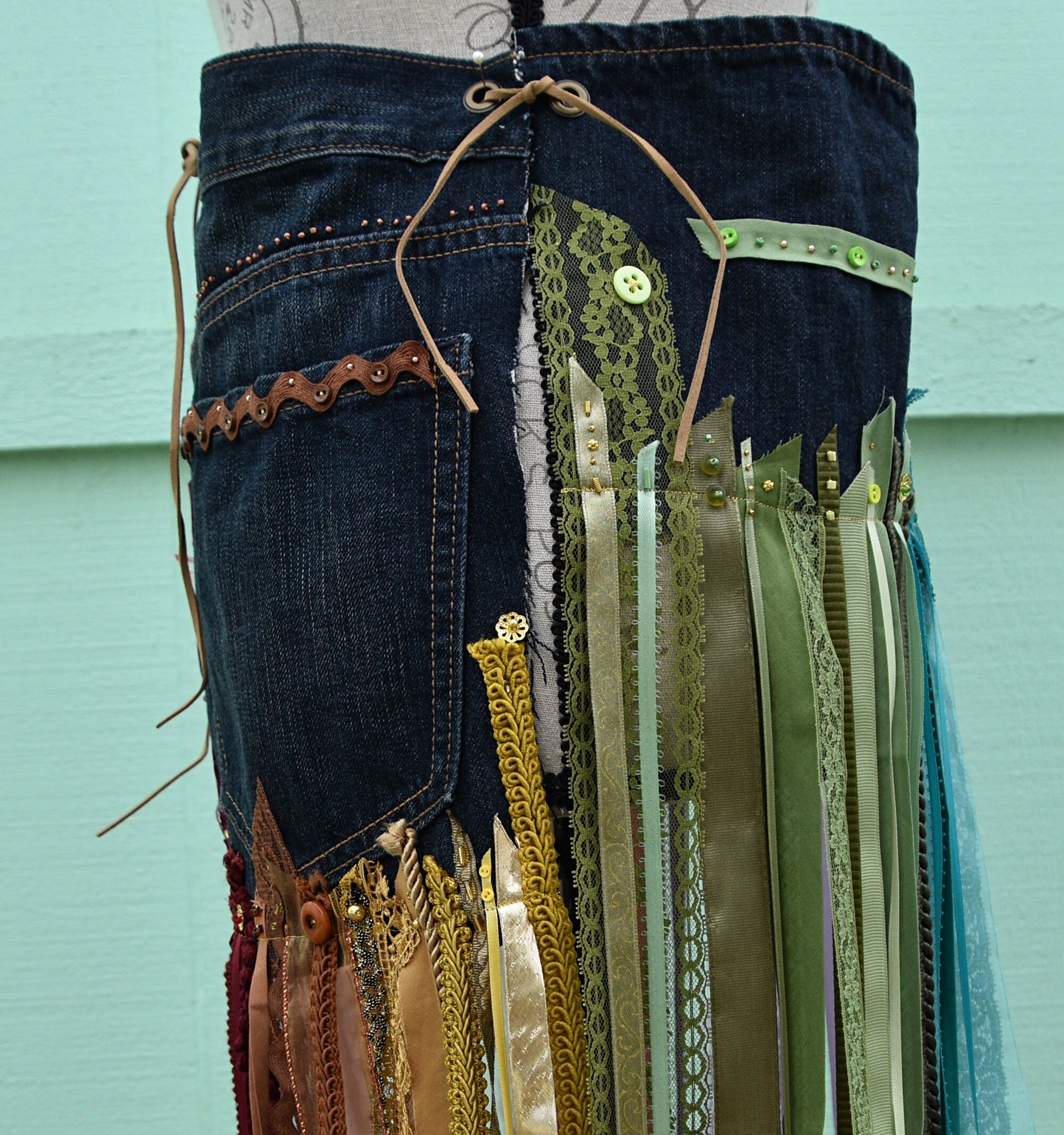 Festival Belt (Lace Design) - Green main image 1