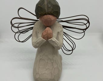 Small Vintage Willow Tree Figurine - "Angel of Prayer" c1999