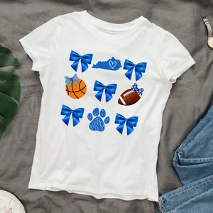 Kentucky sports design. PNG file only. Perfect for t shirts or other handmade items. KY football, basketball, bows & state design.