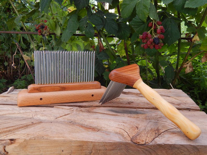 Hackle and Carding Comb. wool comb and blending hackle set 2 | Etsy
