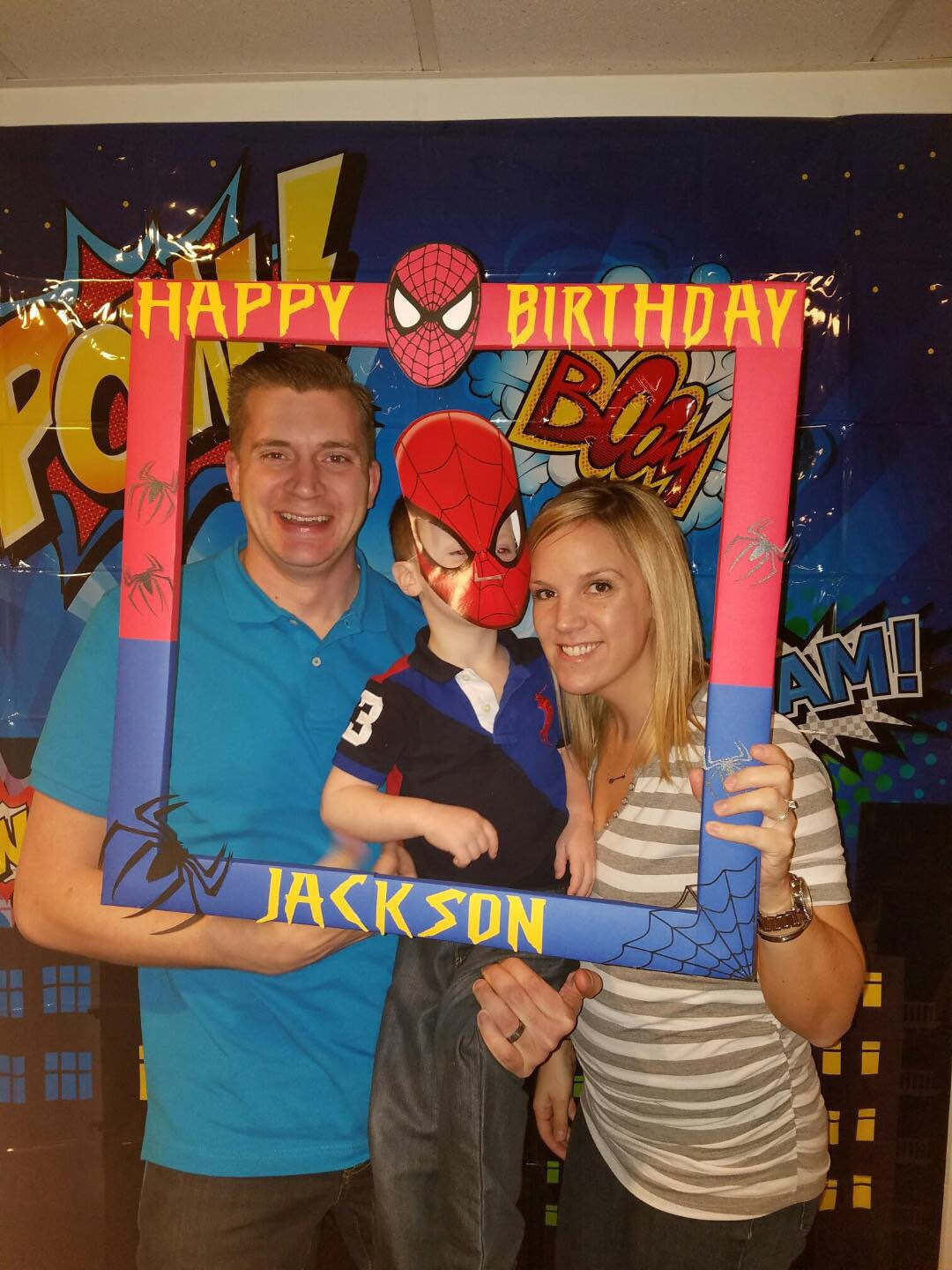 Custom Photo Frame Spider Man Photobooth Party 50