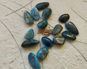 1 pc tumbled  blue apatite crystal  - tool for witchcraft - perfect for witches, pagans and wiccans
