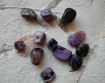 1 pc tumbled charoite crystal - tool for witchcraft - perfect for witches, pagans and wiccans