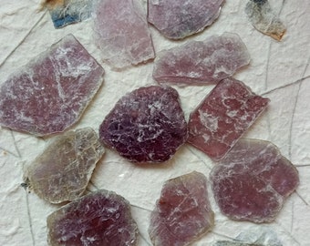 1 pc lepidolite book, crystal - tool for witchcraft - perfect for witches, pagans and wiccans