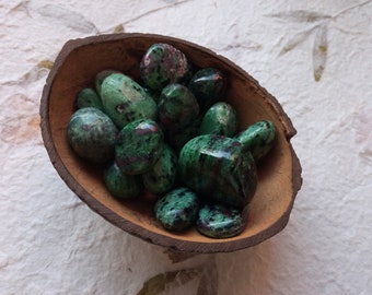 1 pc tumbled ruby zoisite crystal  - tool for witchcraft - perfect for witches, pagans and wiccans