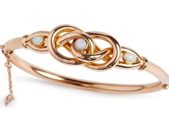 Victorian Opal Friendship Knot Bangle