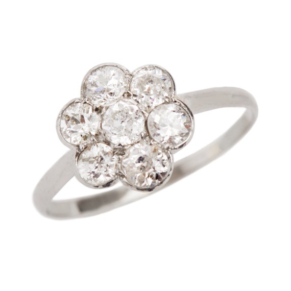 Antique Edwardian Diamond Cluster Ring