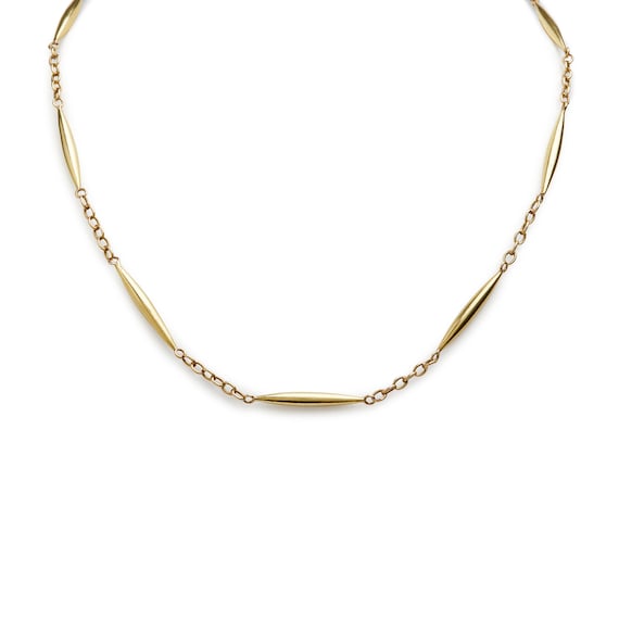 Antique 18KT Baton Link Necklace