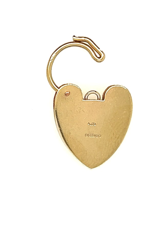 Antique Heart Padlock Pendant/Connector - image 3