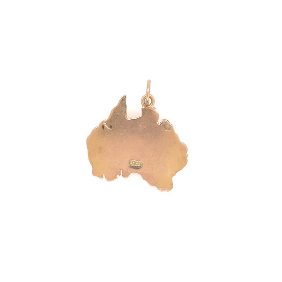 Antique 15CT Gold  Australia Map Charm/Pendant - image 3