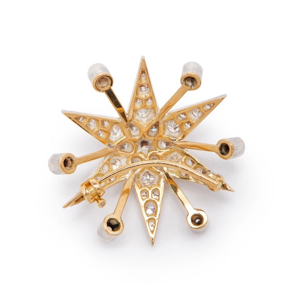 Vintage Diamond Star Brooch - image 2