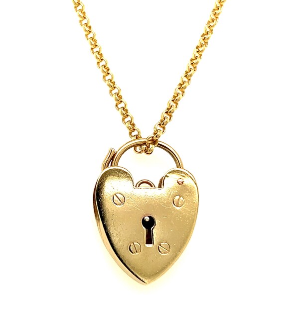 Antique Heart Padlock Pendant/Connector - image 6