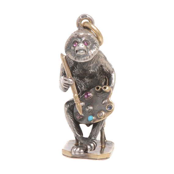 Monkey on a Chair Pendant / Charm