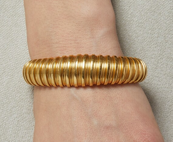 Exceptional 18KT Vintage Tubogas Bracelet - image 5