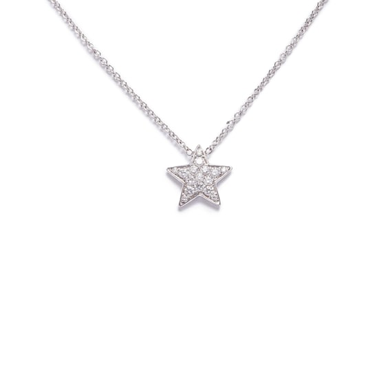 Vintage Diamond and 18KT Star Necklace