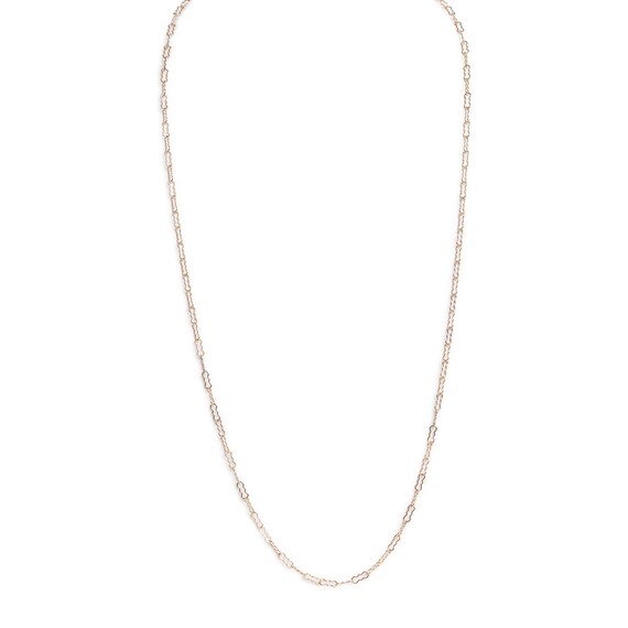 Antique 35 Inch Hair Pin Link Chain - Gem
