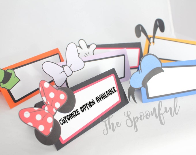 Mickey Mouse Clubhouse Food/place Cards, Mickey Mouse Place Cards ...
