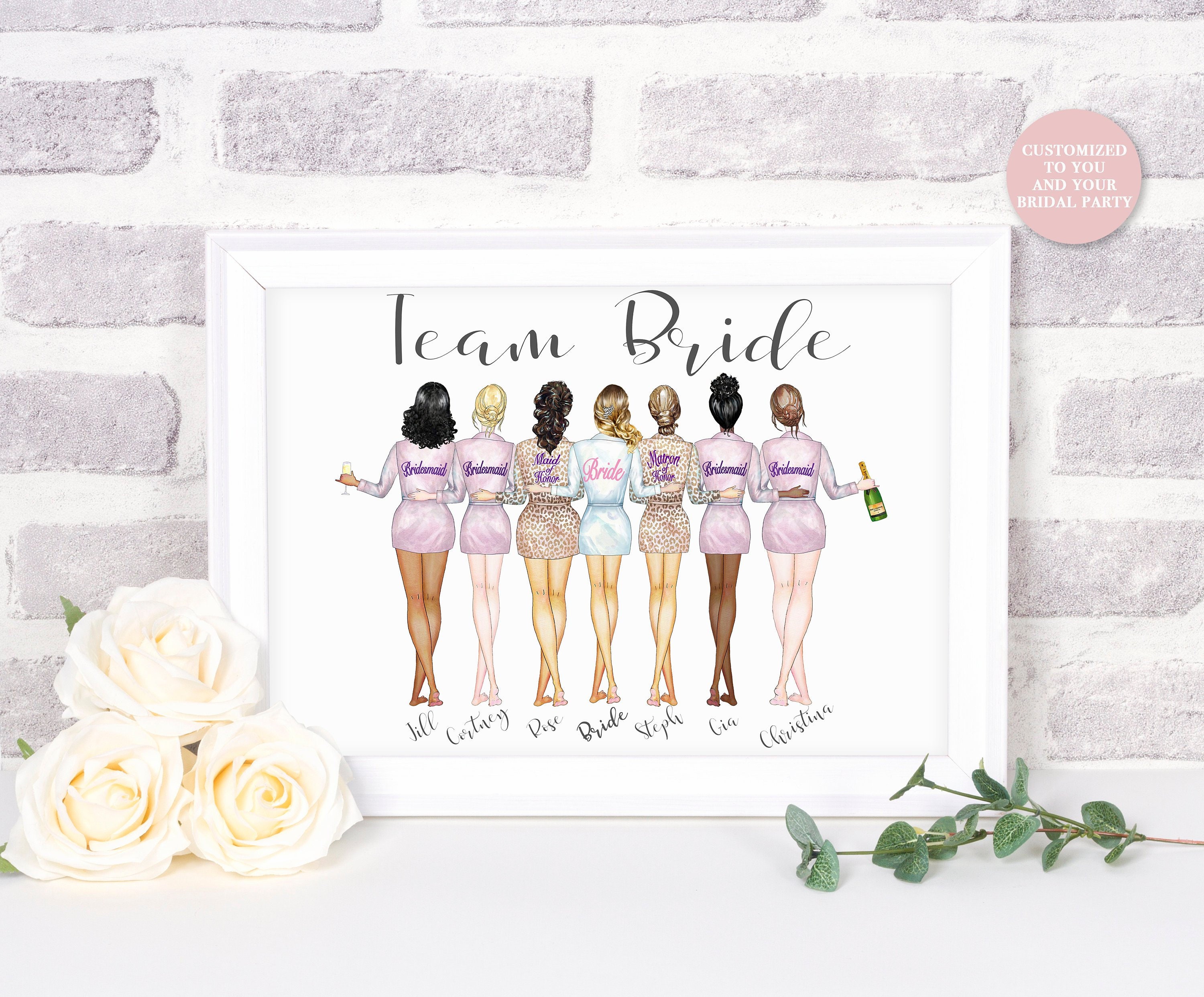 Bride and bridesmaid print Clearance
