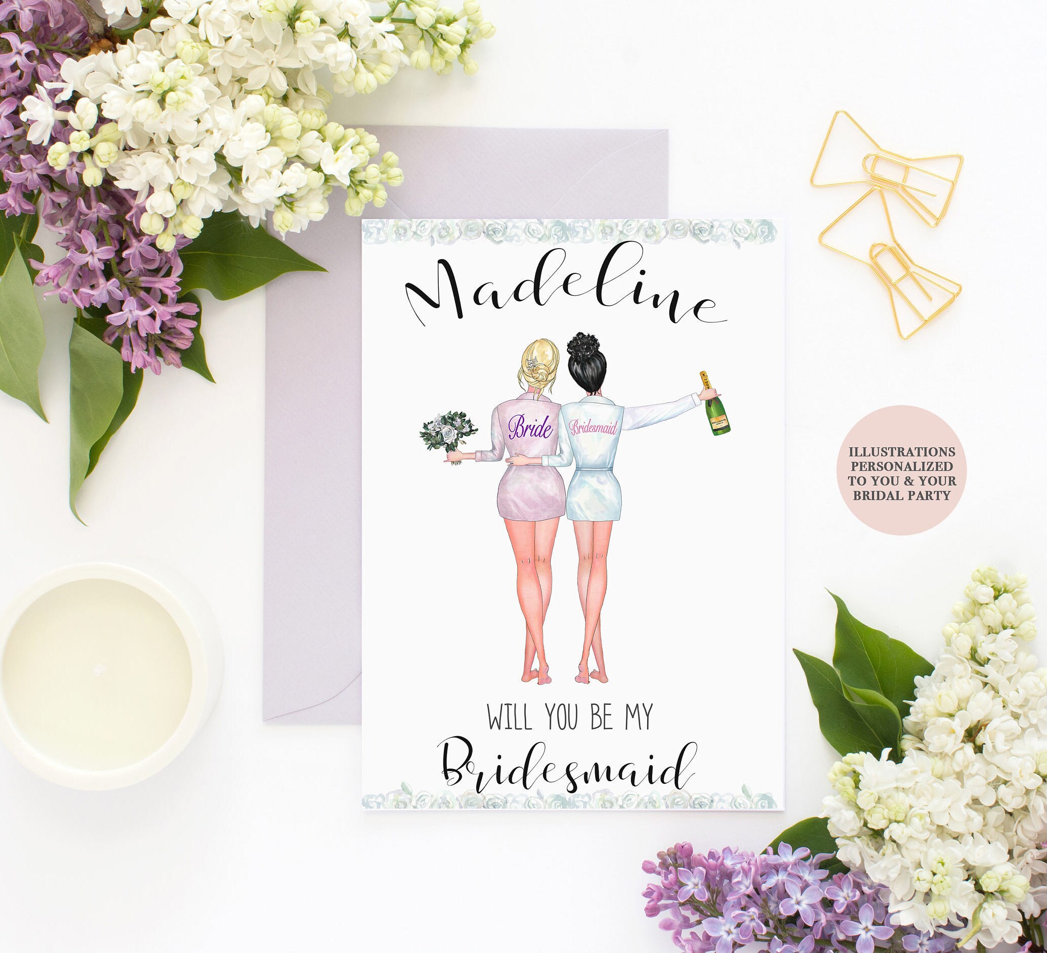 Will You Be My Bridesmaid, Personalized Bridesmaid Proposal, Bridesma…