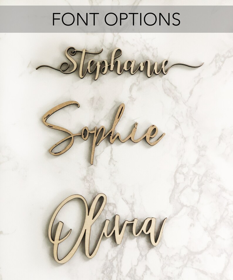 Laser Cut Wedding Names Laser Cut Names Name Place Cards Etsy