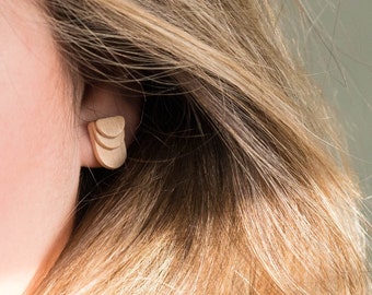 Stud Earrings, Wooden Earrings, Sustainable Jewellery, Recycled Earrings, Modern Jewellery, Minimalist Earrings, Contemporary Jewellery