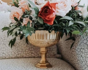 Wedding Centerpiece | Compote Glass Bowl | Wedding Table Decor | Wedding Reception Centerpiece | Wedding Decor | Minimalist | Compote Vase