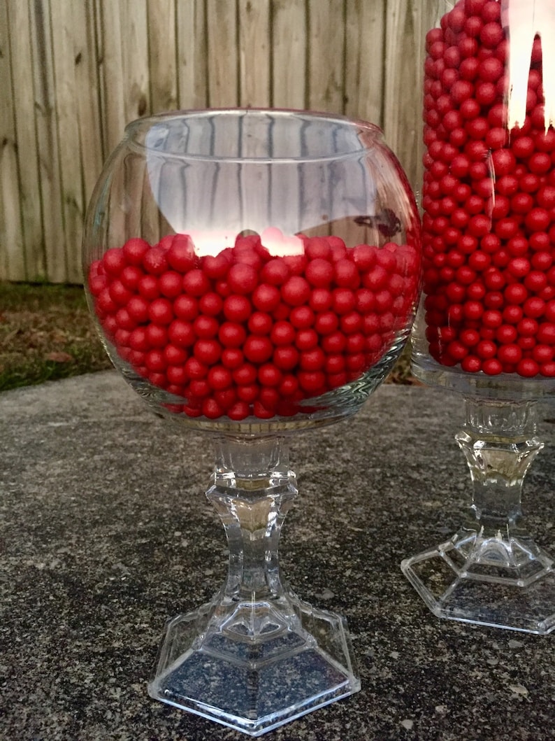 Set of 5 Glass Candy Buffet Jars Candy Jars Candy Buffet Etsy