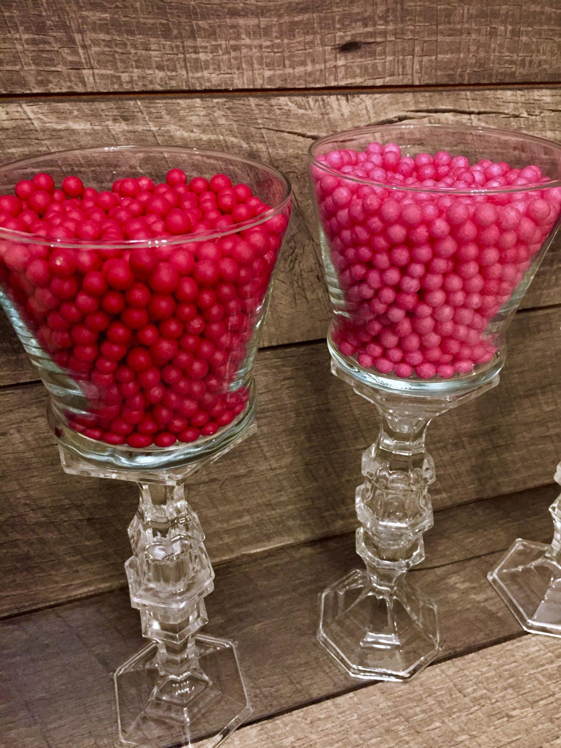 Set of 3 Glass Candy Buffet Jars Apothocary Jars Candy Etsy