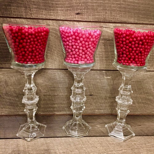 Set of 3 Large Glass Candy Buffet Jars Large Candy Jars Etsy