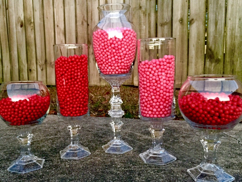 Set of 5 Glass Candy Buffet Jars Candy Jars Candy Buffet Etsy