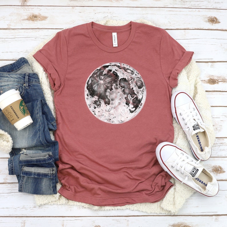 Full Moon Shirt Moon T Shirts Moon Graphic T Shirt Moon Phase - Etsy
